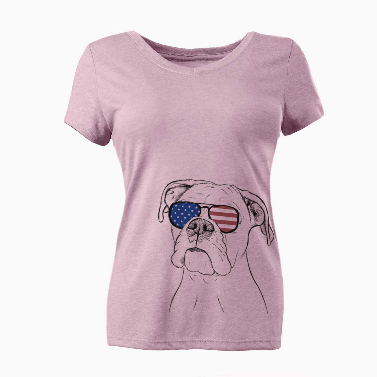 USA Ellie the Boxer - Women's Perfect V-neck Shirt