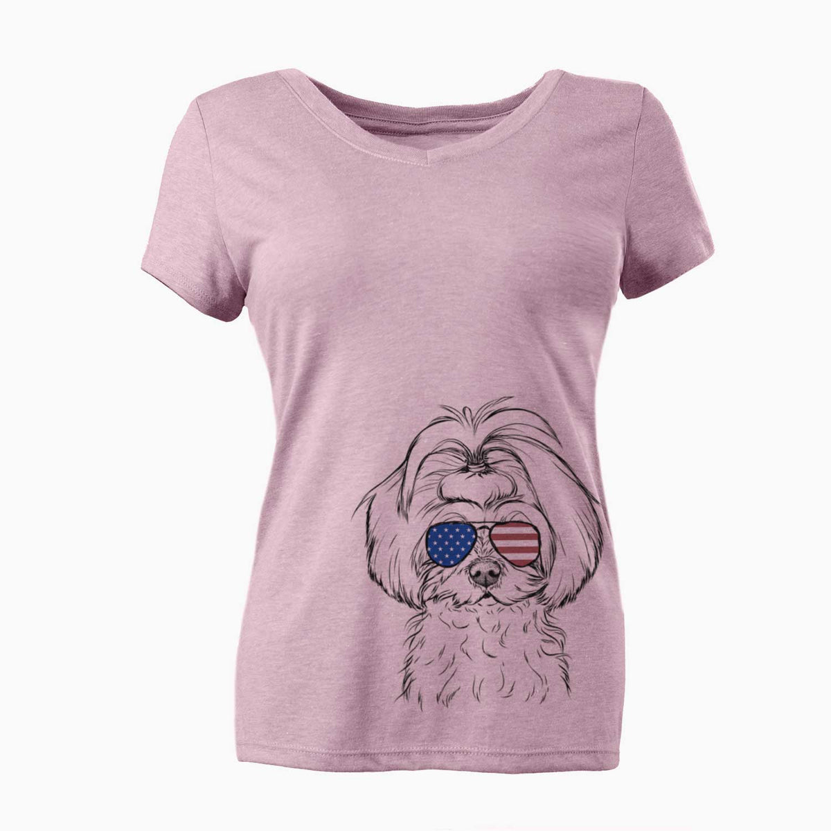 USA Ellie the Maltese - Women's Perfect V-neck Shirt