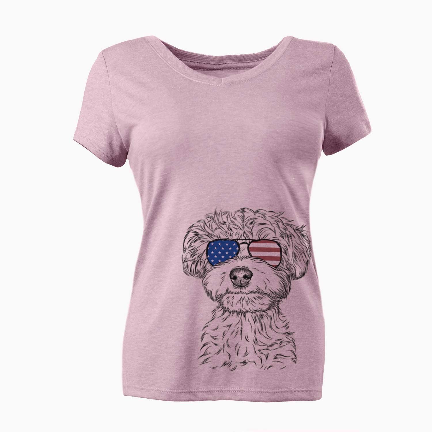 USA Elliott the Yorkiepoo - Women's Perfect V-neck Shirt