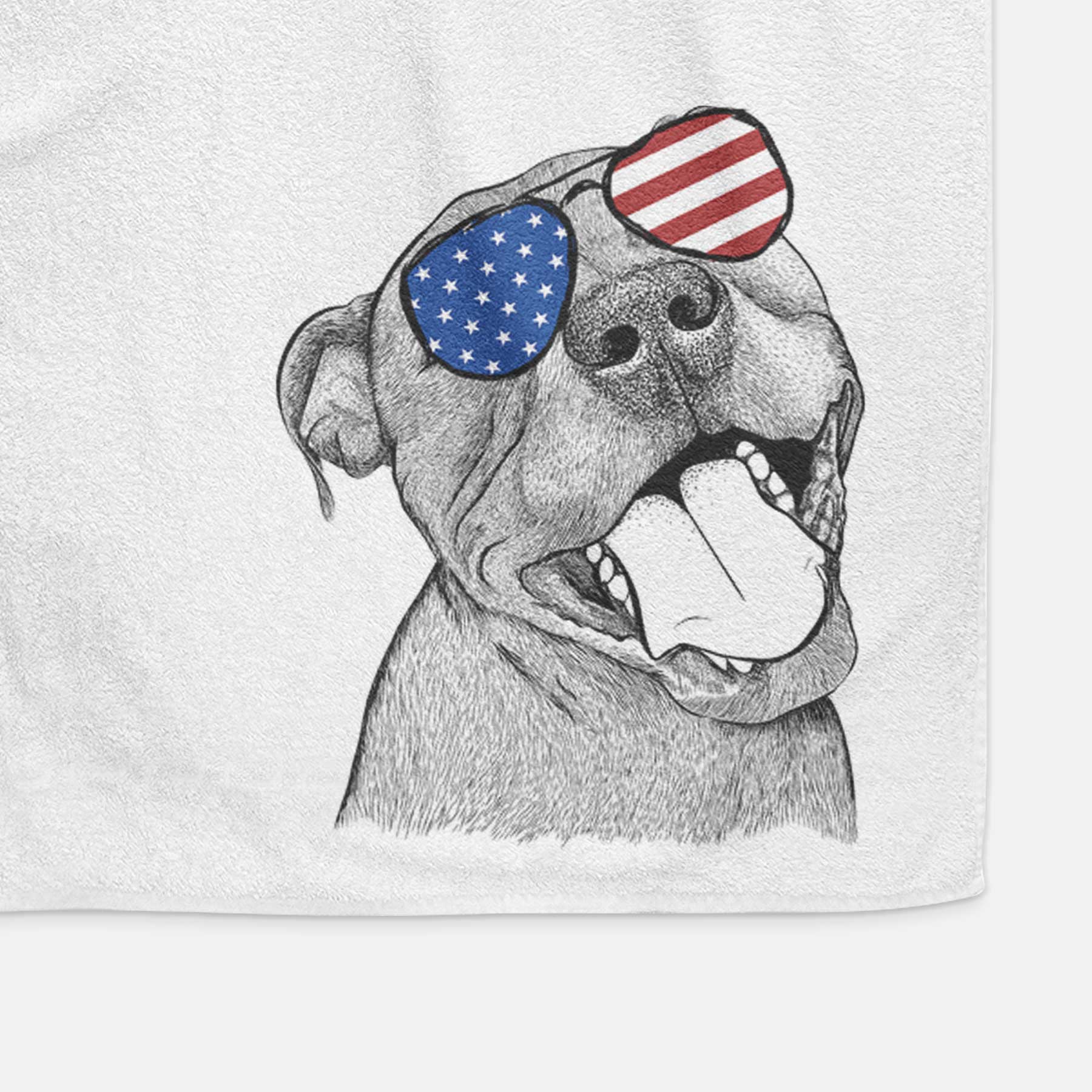 Eloise the Pitbull Mix Decorative Hand Towel