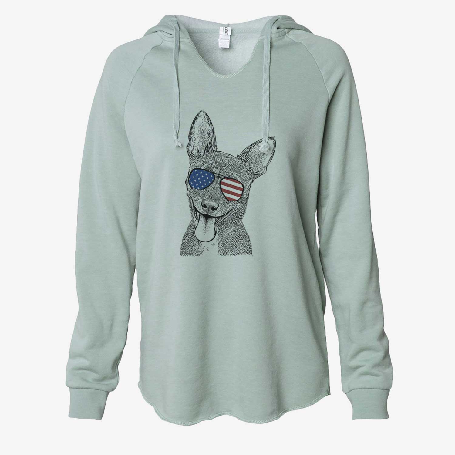 USA Elvira the Terrier Mix - Cali Wave Hooded Sweatshirt