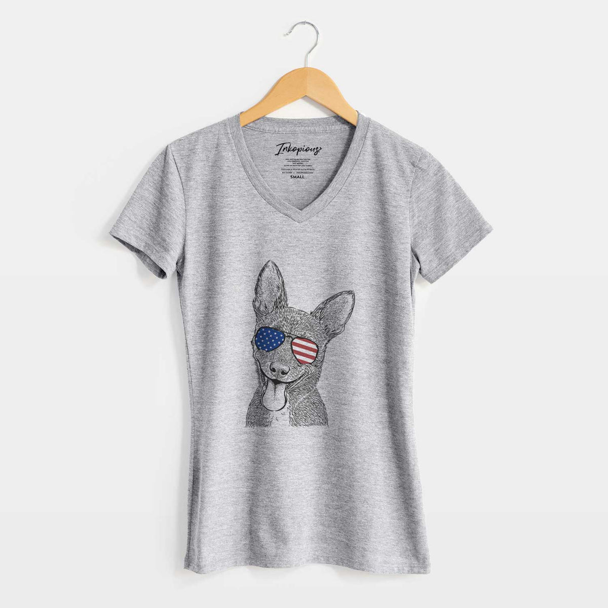 USA Elvira the Terrier Mix - Women&#39;s Perfect V-neck Shirt