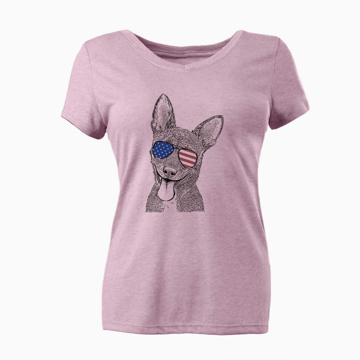 USA Elvira the Terrier Mix - Women's Perfect V-neck Shirt
