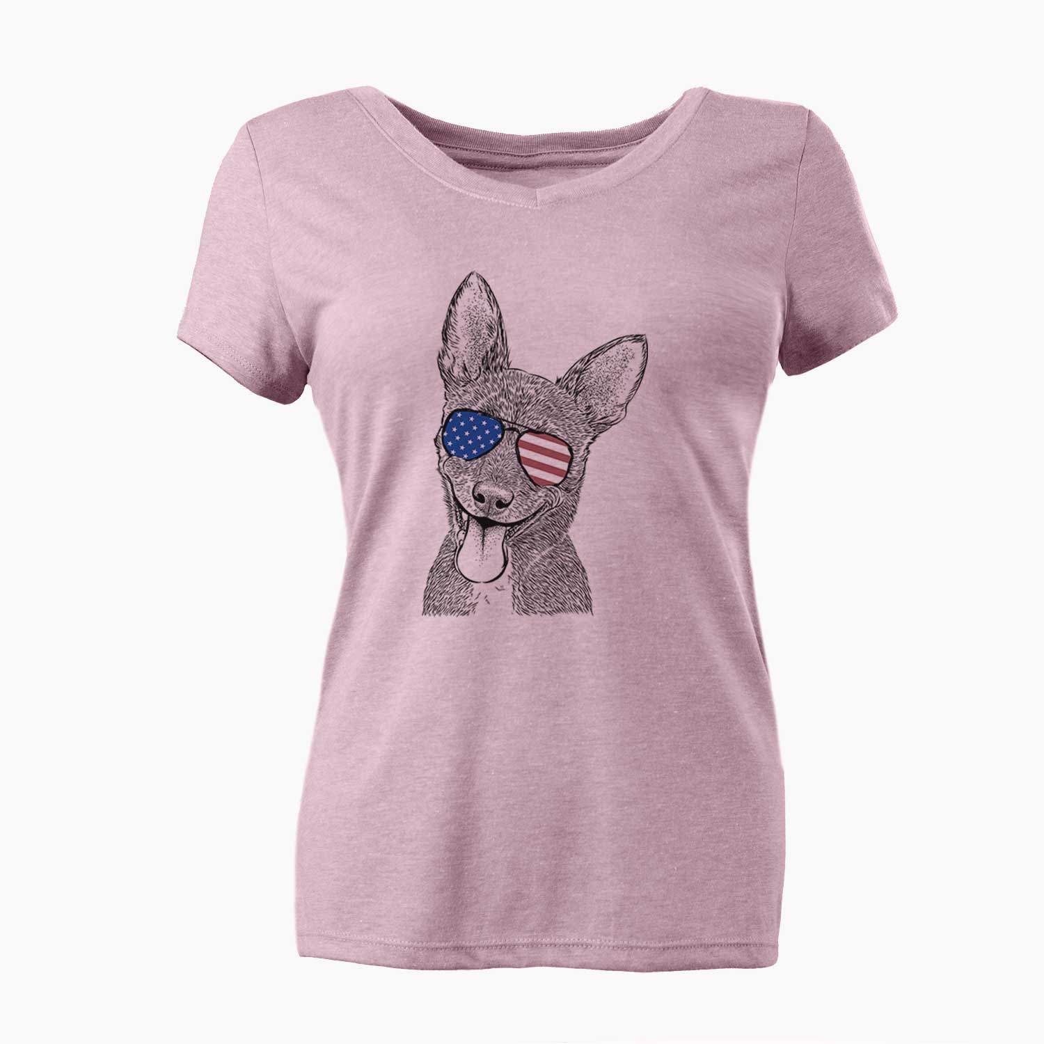 USA Elvira the Terrier Mix - Women's Perfect V-neck Shirt