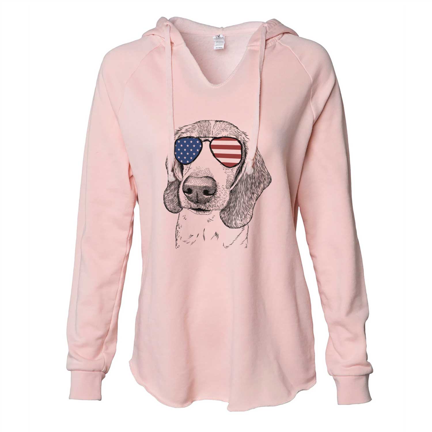 USA Elvis the Bluetick Beagle - Cali Wave Hooded Sweatshirt