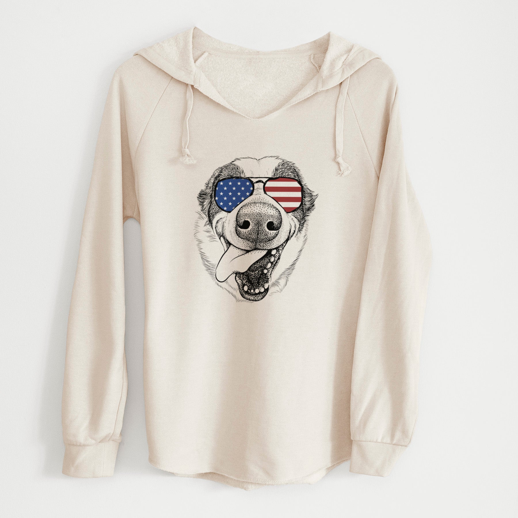 USA Elwood the Border Collie - Cali Wave Hooded Sweatshirt