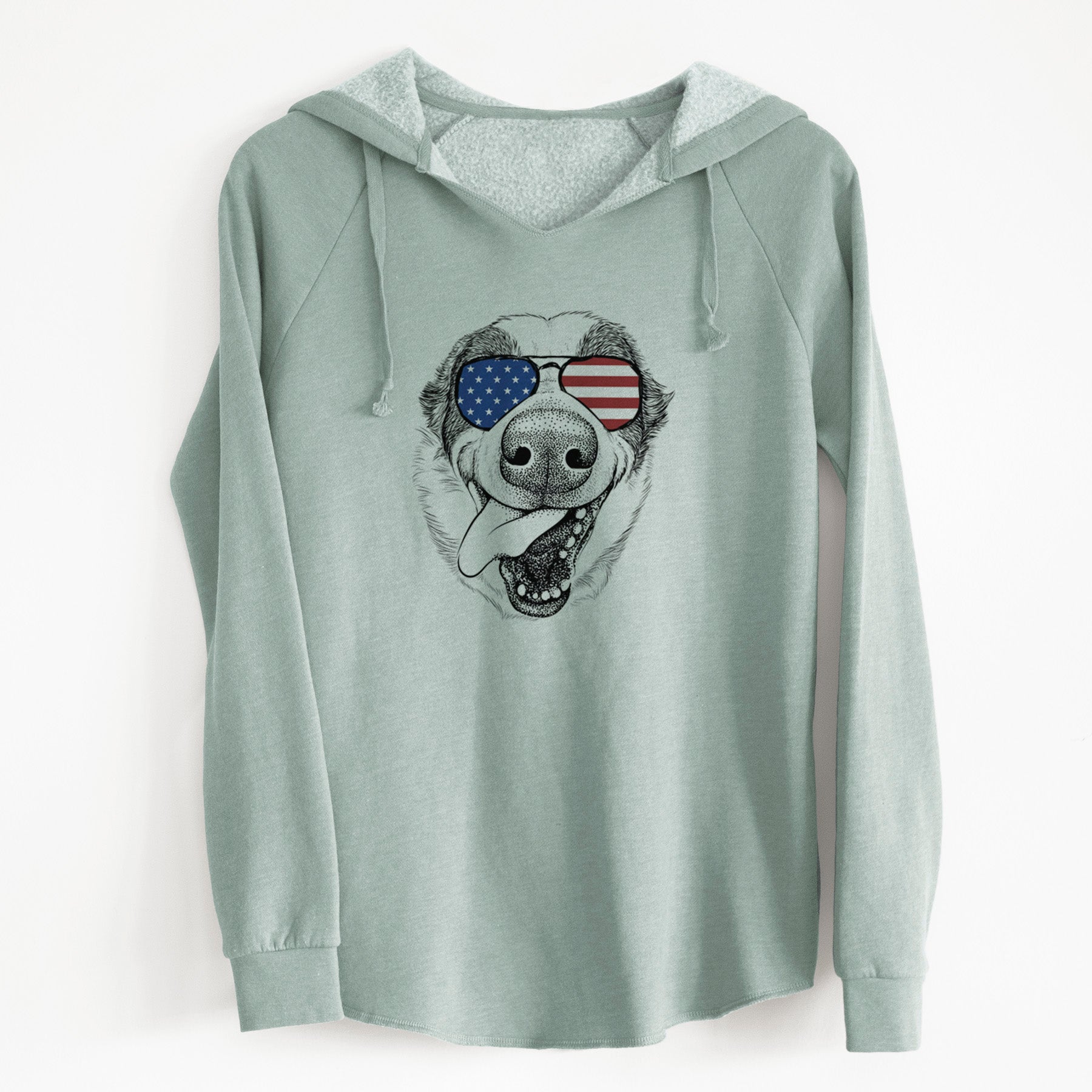 USA Elwood the Border Collie - Cali Wave Hooded Sweatshirt