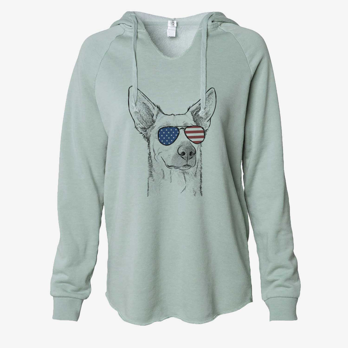 USA Ember the Shepherd Mix - Cali Wave Hooded Sweatshirt