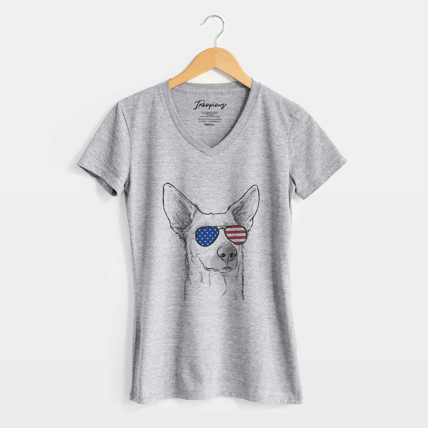 USA Ember the Shepherd Mix - Women's Perfect V-neck Shirt