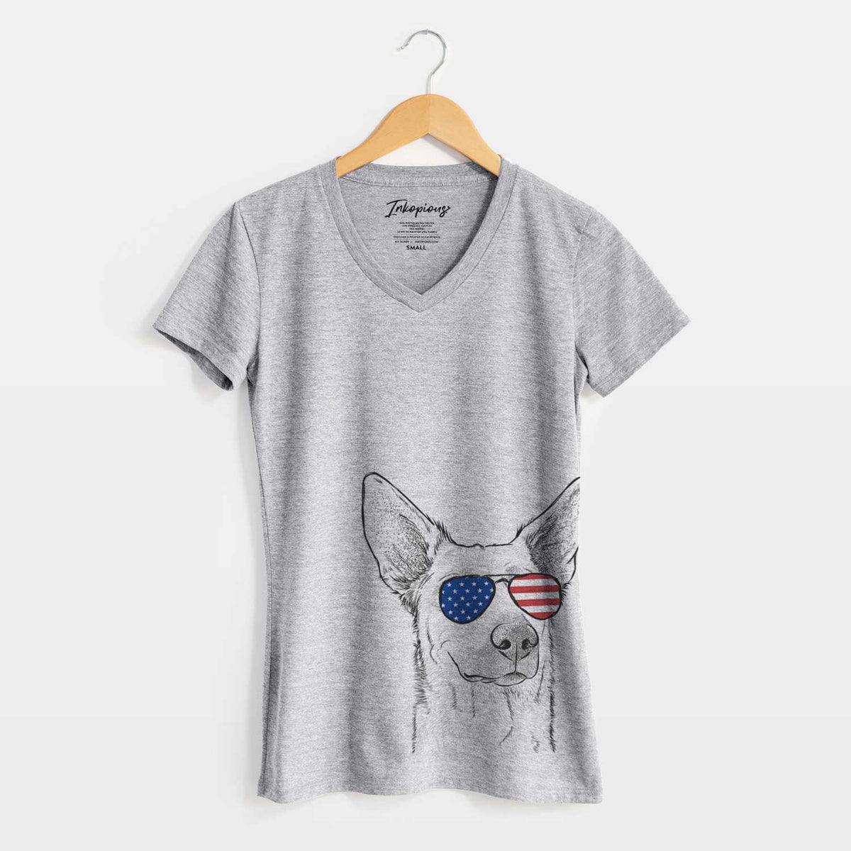 USA Ember the Shepherd Mix - Women's Perfect V-neck Shirt
