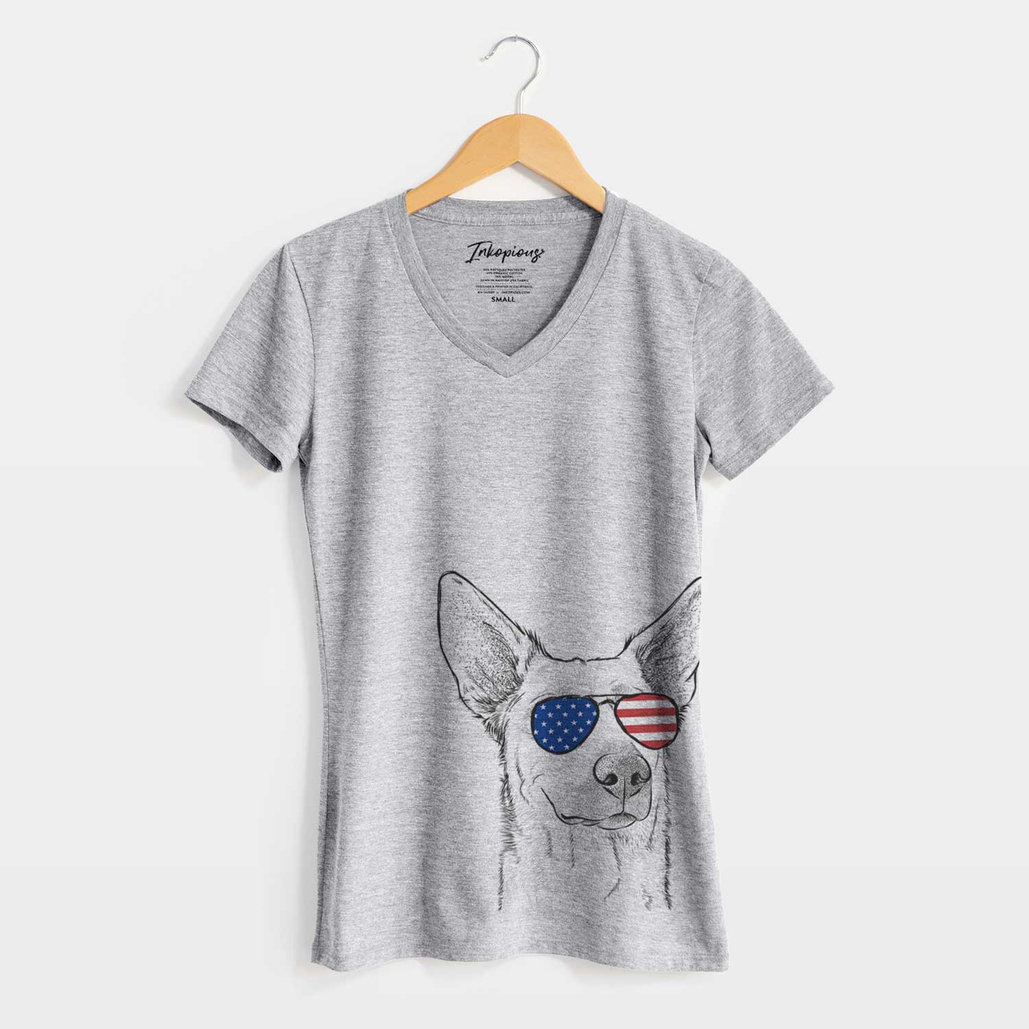 USA Ember the Shepherd Mix - Women's Perfect V-neck Shirt