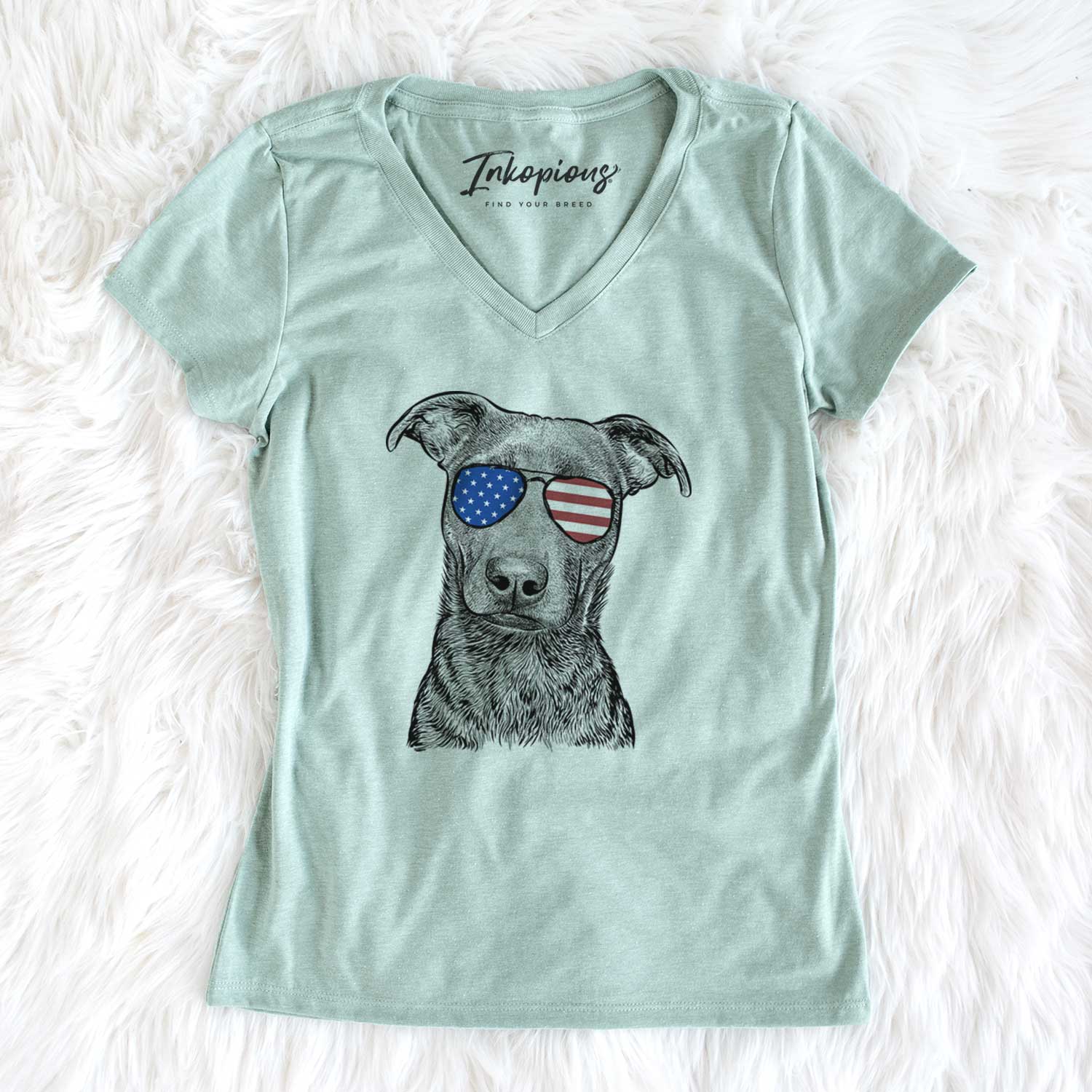 USA Embyr the Mixed Breed - Women's Perfect V-neck Shirt