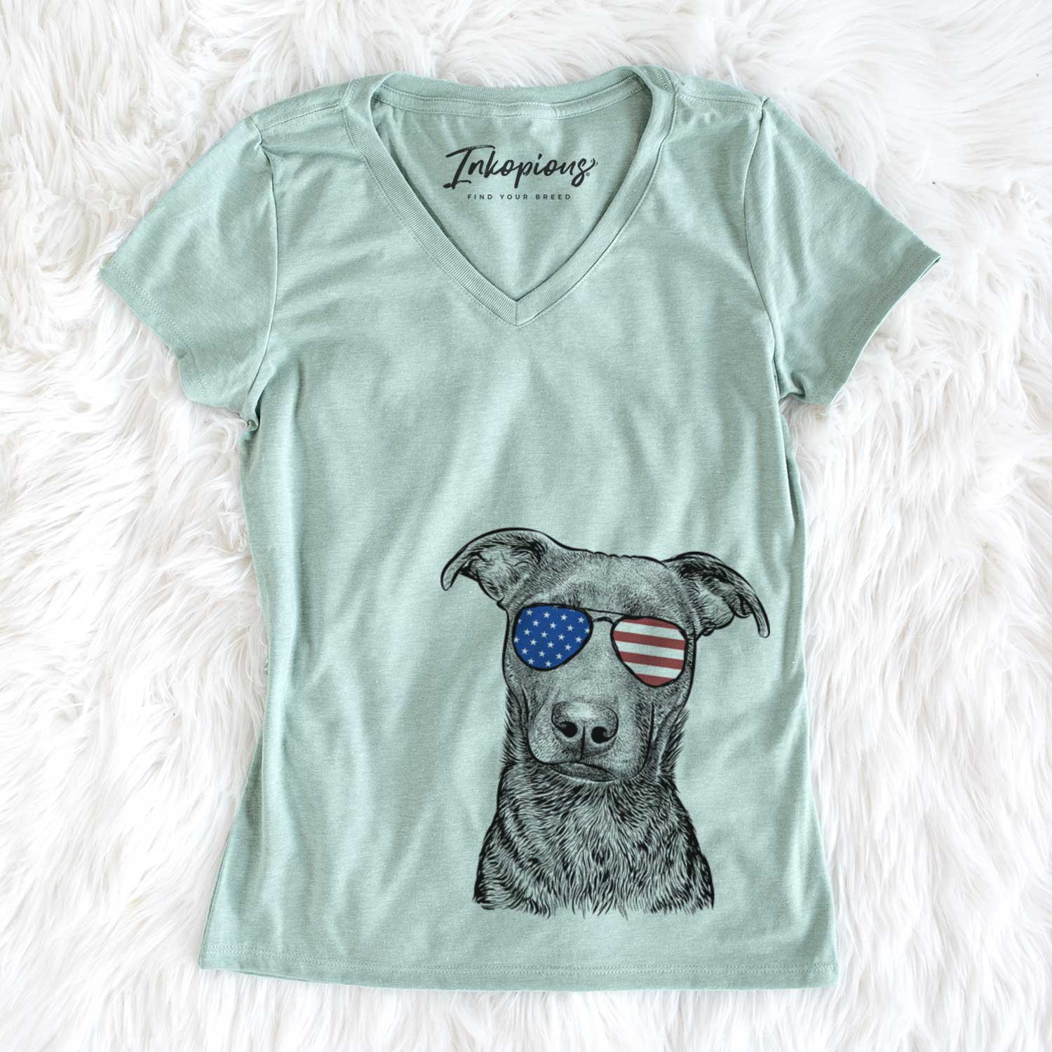 USA Embyr the Mixed Breed - Women's Perfect V-neck Shirt