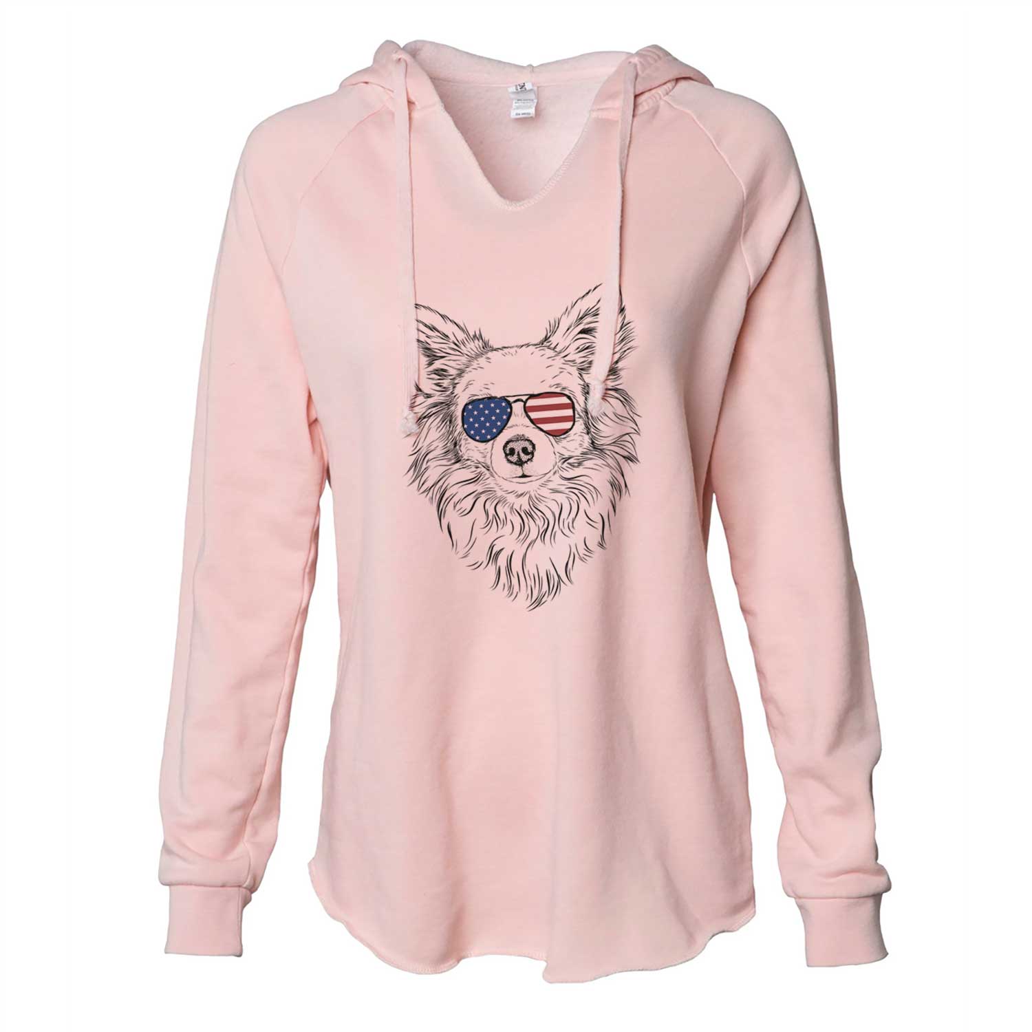 USA Emma the Longhaired Chihuahua - Cali Wave Hooded Sweatshirt