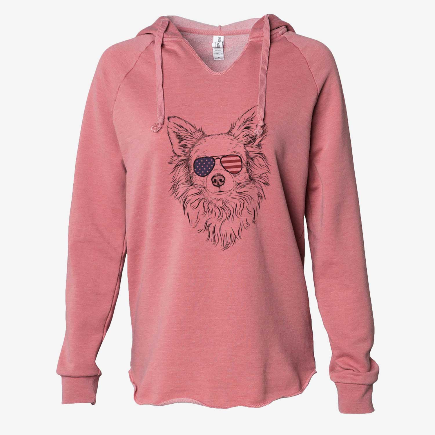 USA Emma the Longhaired Chihuahua - Cali Wave Hooded Sweatshirt