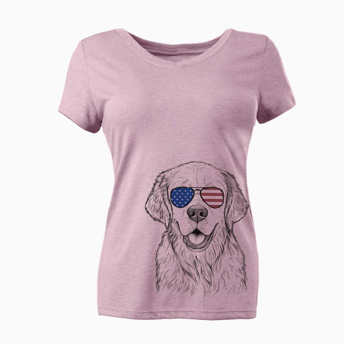 USA Emma the Golden Retriever - Women's Perfect V-neck Shirt
