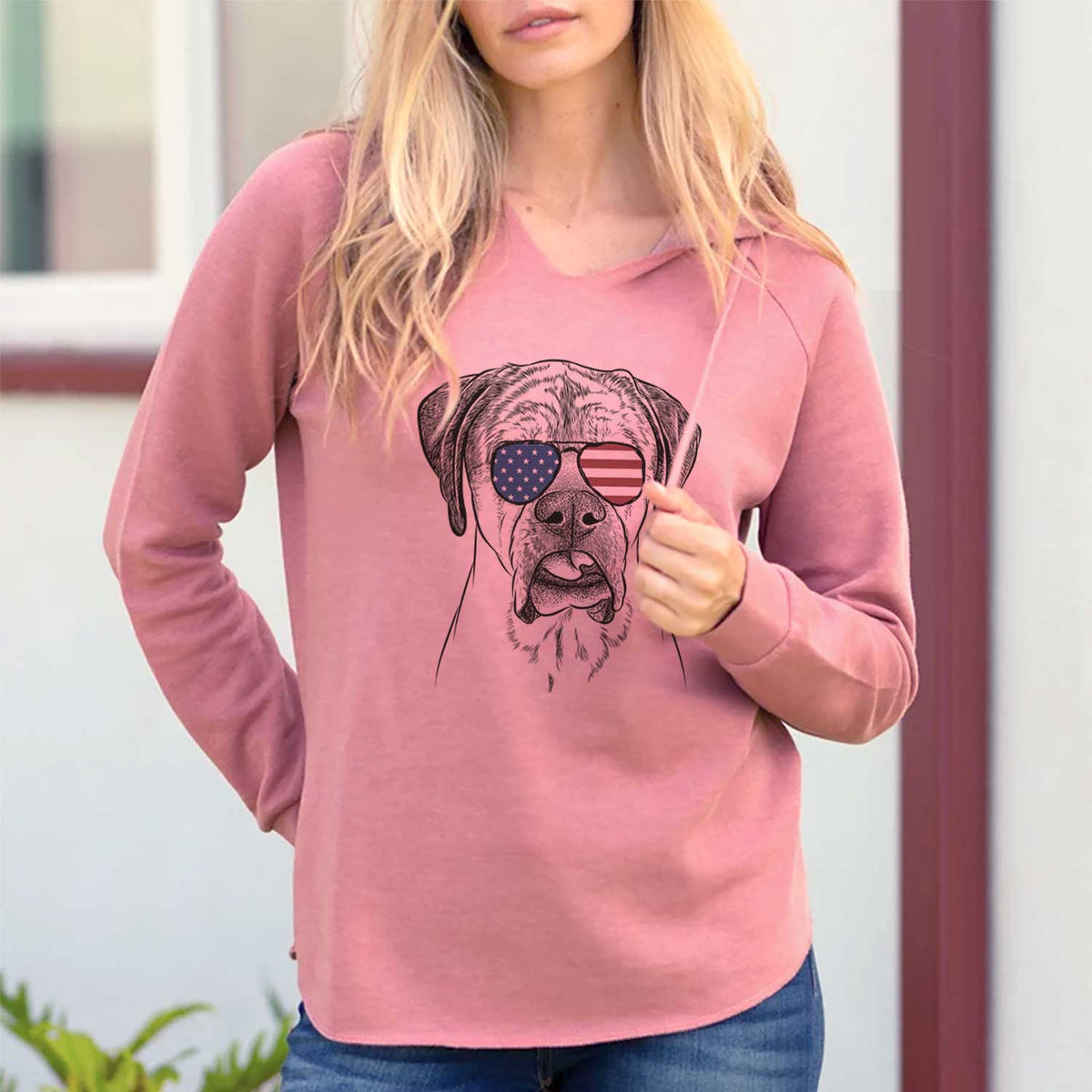 USA Emma the English Mastiff - Cali Wave Hooded Sweatshirt