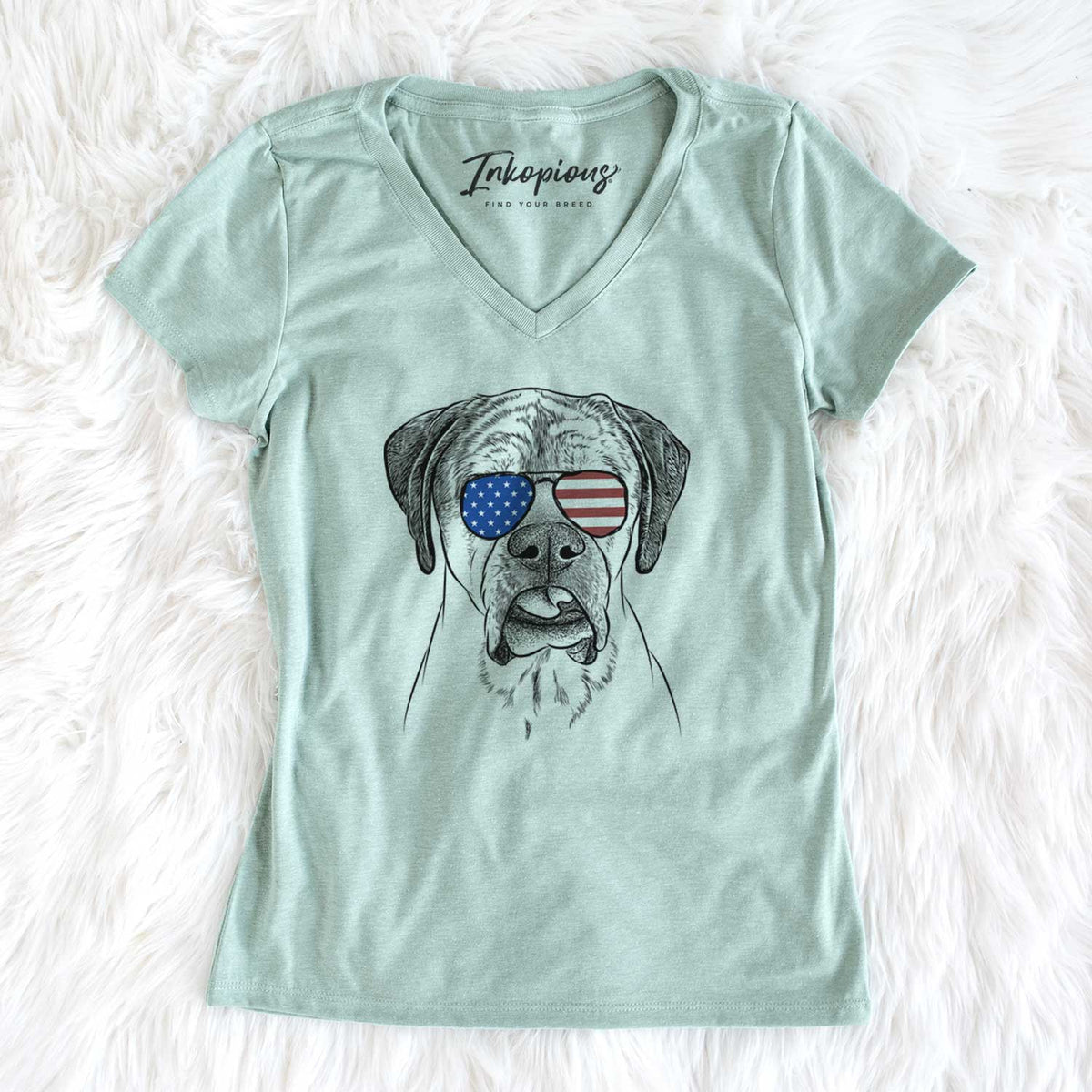 USA Emma the English Mastiff - Women's Perfect V-neck Shirt