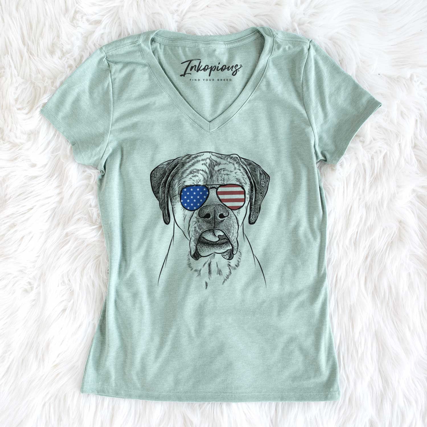USA Emma the English Mastiff - Women's Perfect V-neck Shirt