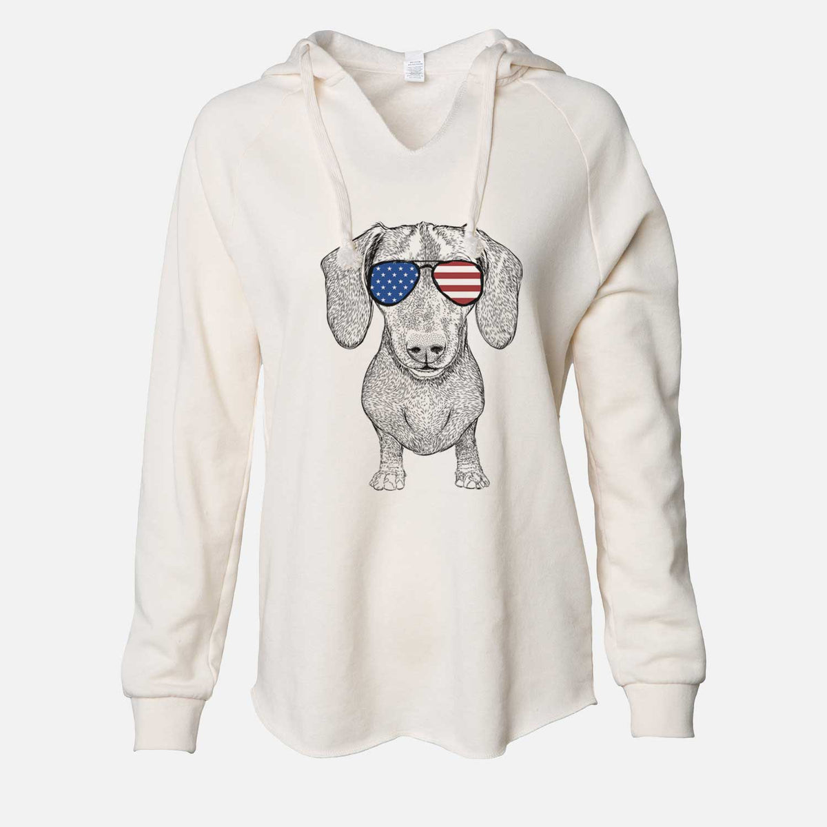 USA Ernie the Mini Dachshund - Cali Wave Hooded Sweatshirt