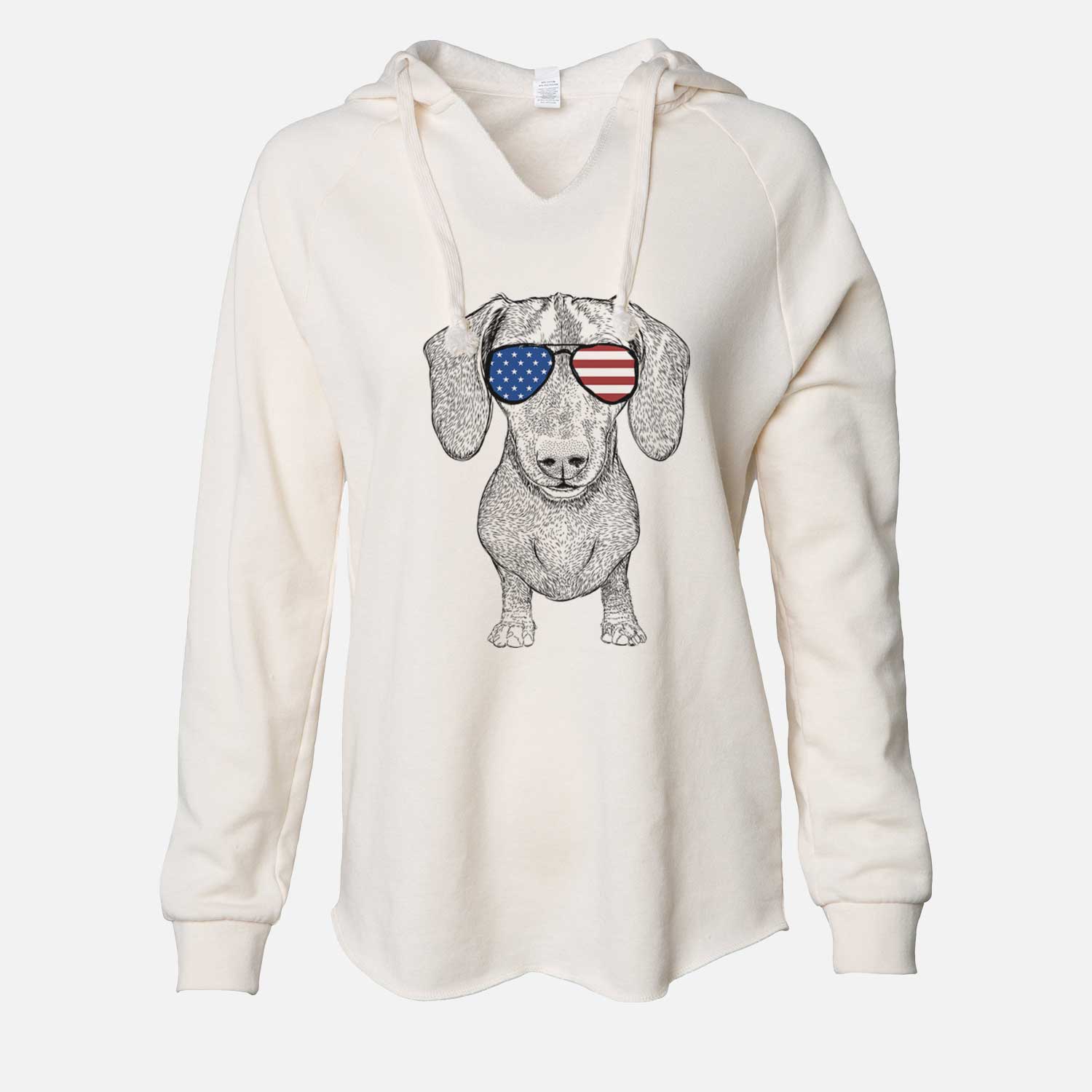 USA Ernie the Mini Dachshund - Cali Wave Hooded Sweatshirt