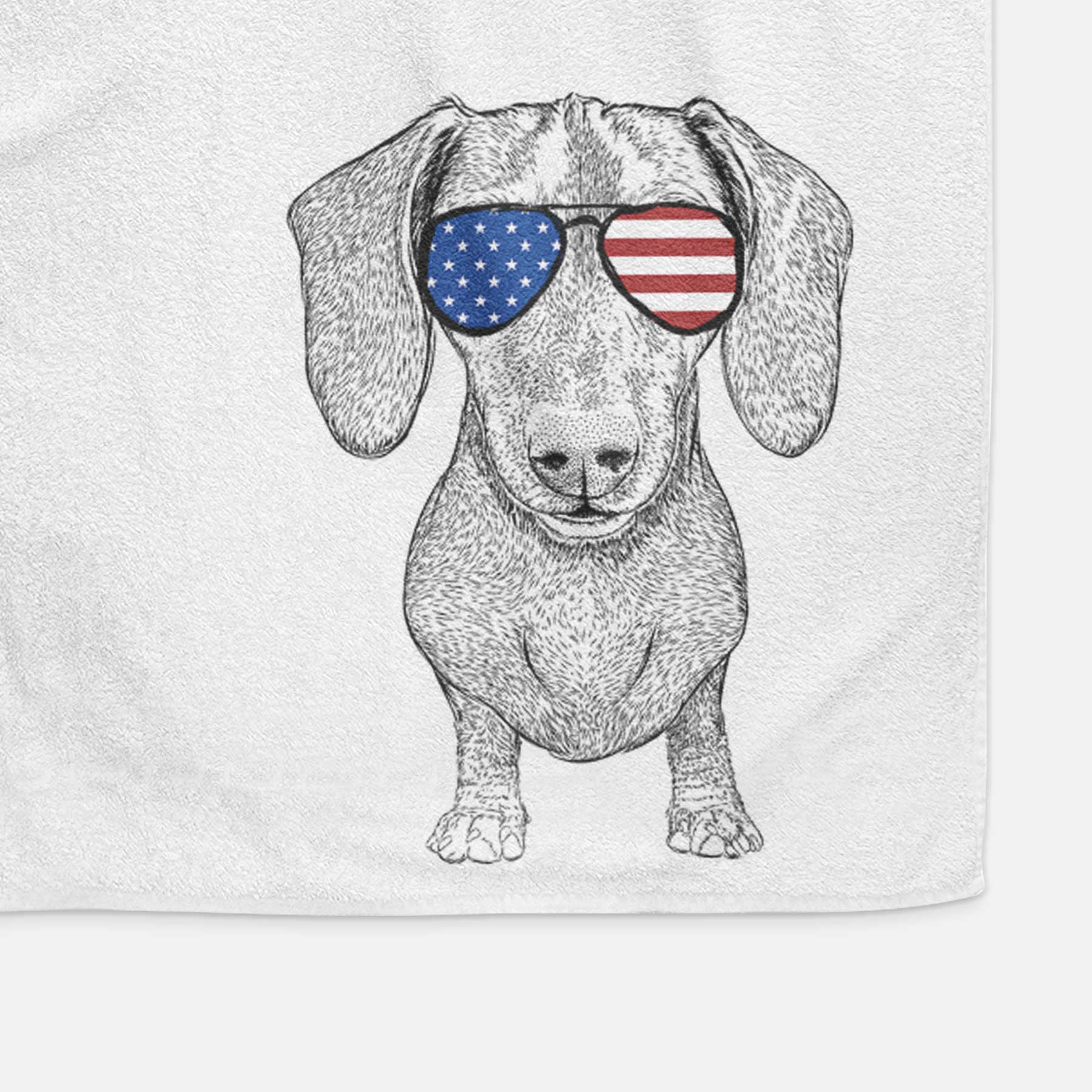 Ernie the Mini Dachshund Decorative Hand Towel