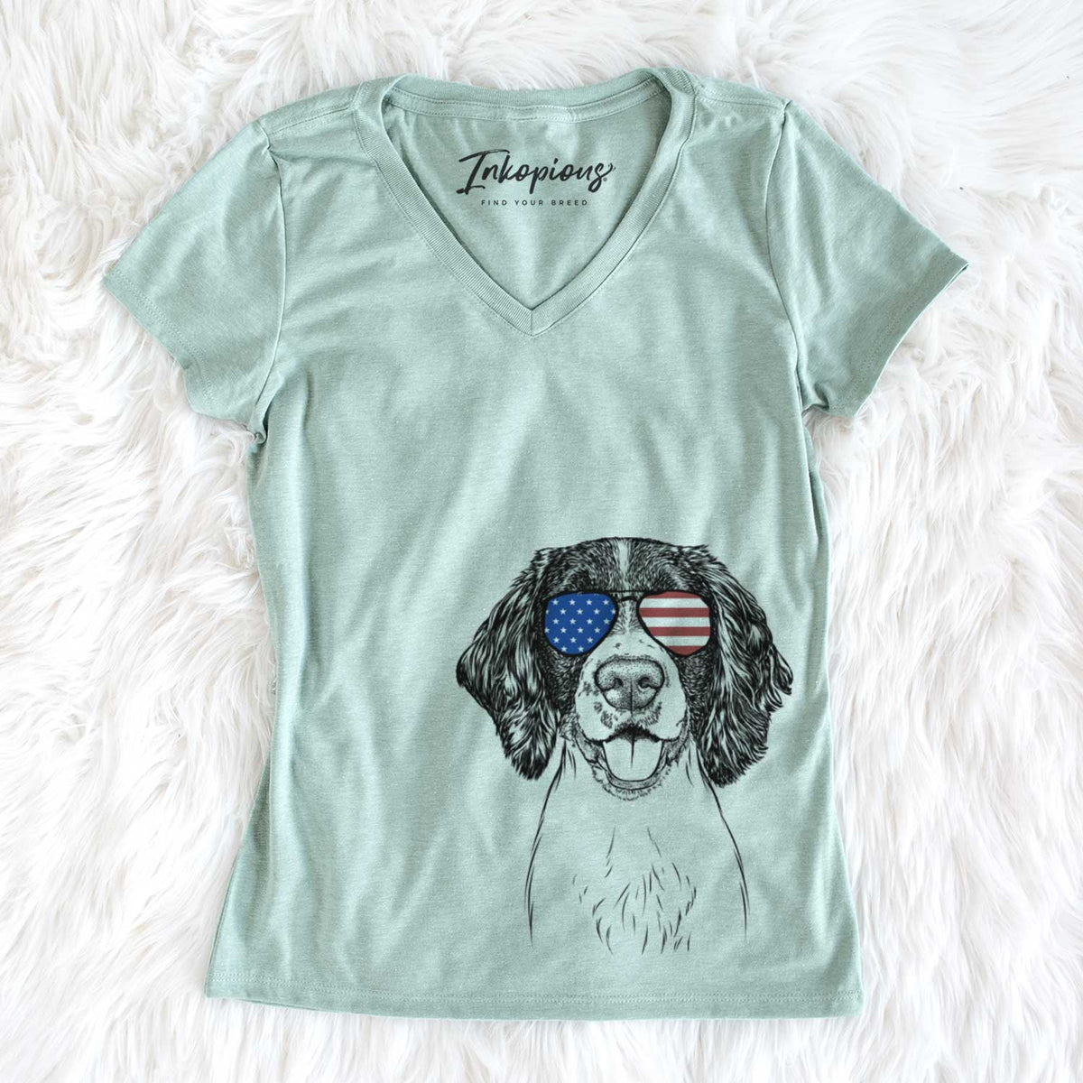 USA Ever the English Springer Spaniel - Women's Perfect V-neck Shirt
