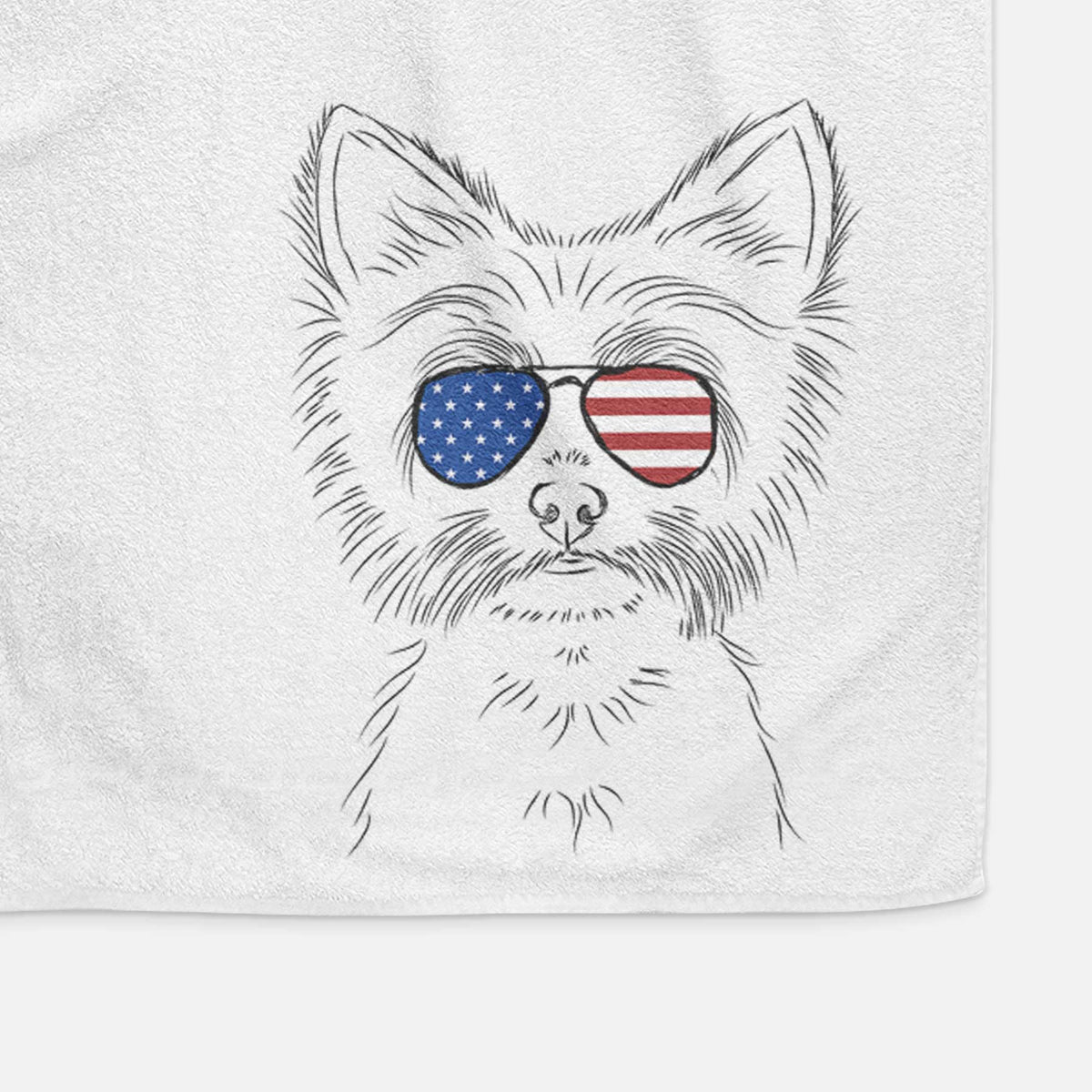 Farva the Yorkshire Terrier Decorative Hand Towel