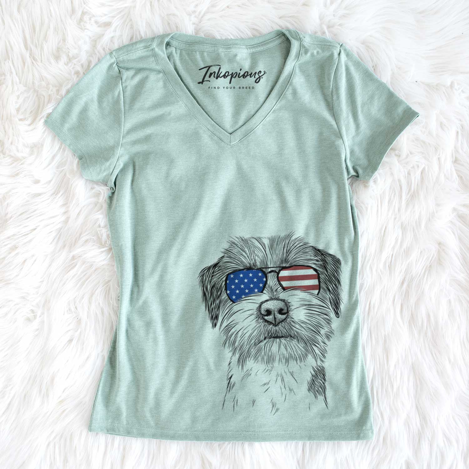 USA Feis the Parson Russell Terrier - Women's Perfect V-neck Shirt