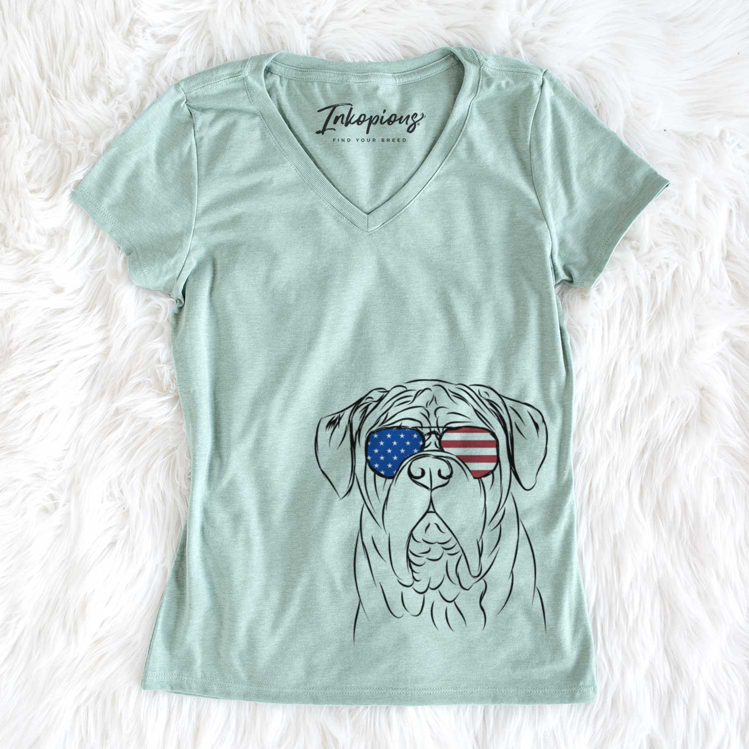 USA Felix the Dogue de Bordeaux - Women's Perfect V-neck Shirt