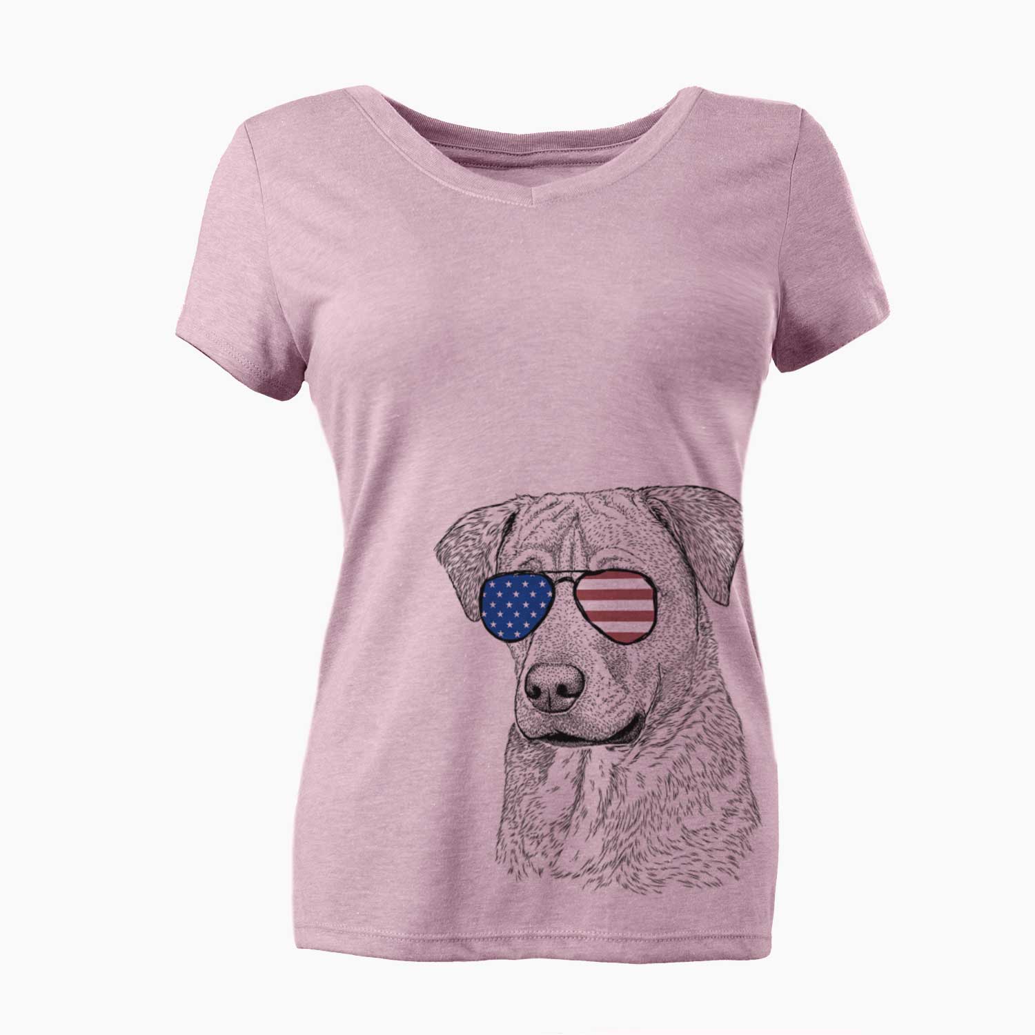 USA Feta the Mixed Breed - Women's Perfect V-neck Shirt