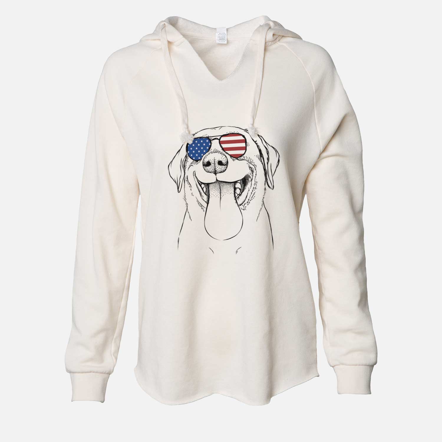 USA Fig the Labrador Retriever - Cali Wave Hooded Sweatshirt