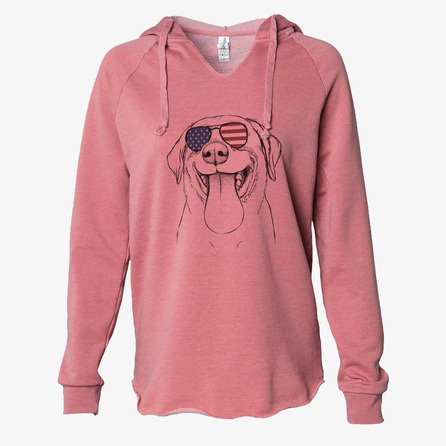 USA Fig the Labrador Retriever - Cali Wave Hooded Sweatshirt