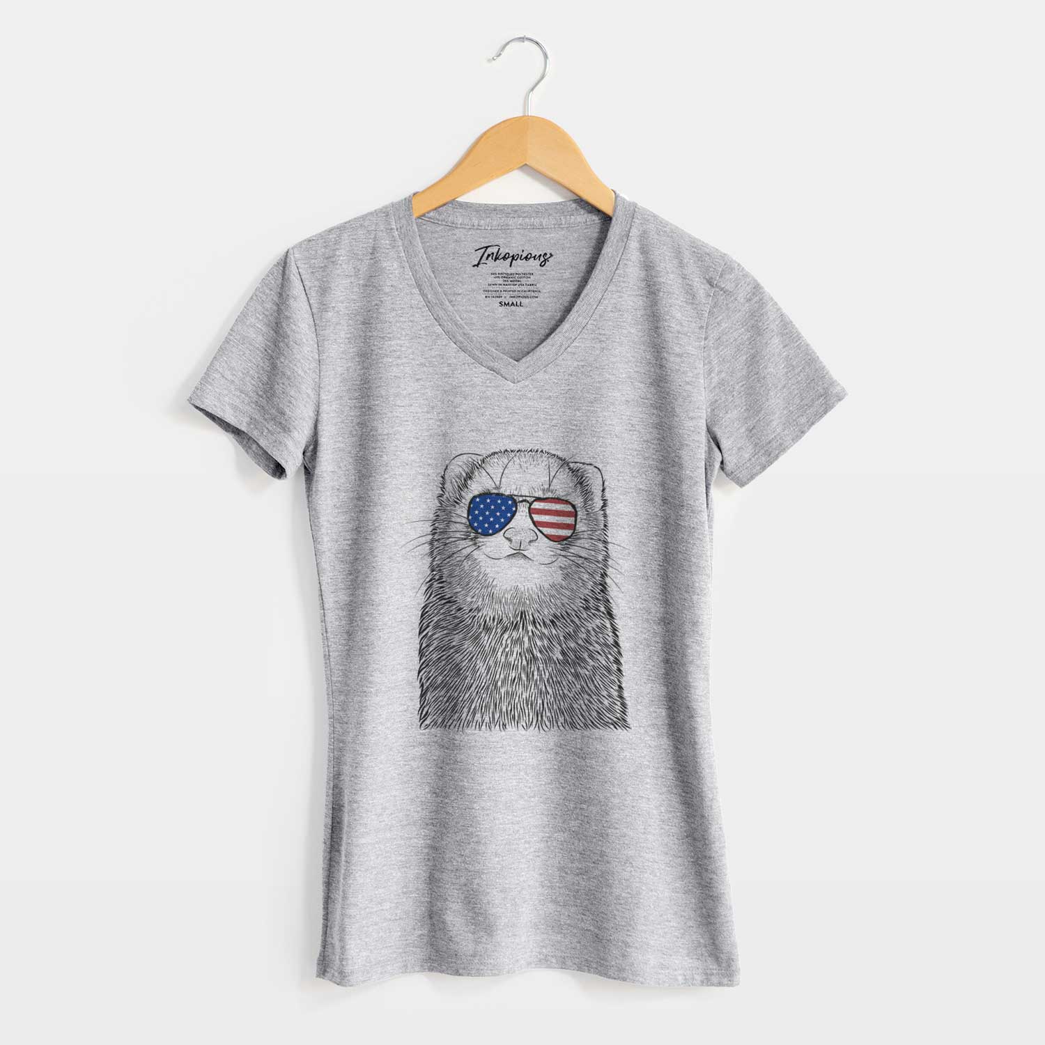 USA Fig the Ferret - Women's Perfect V-neck Shirt