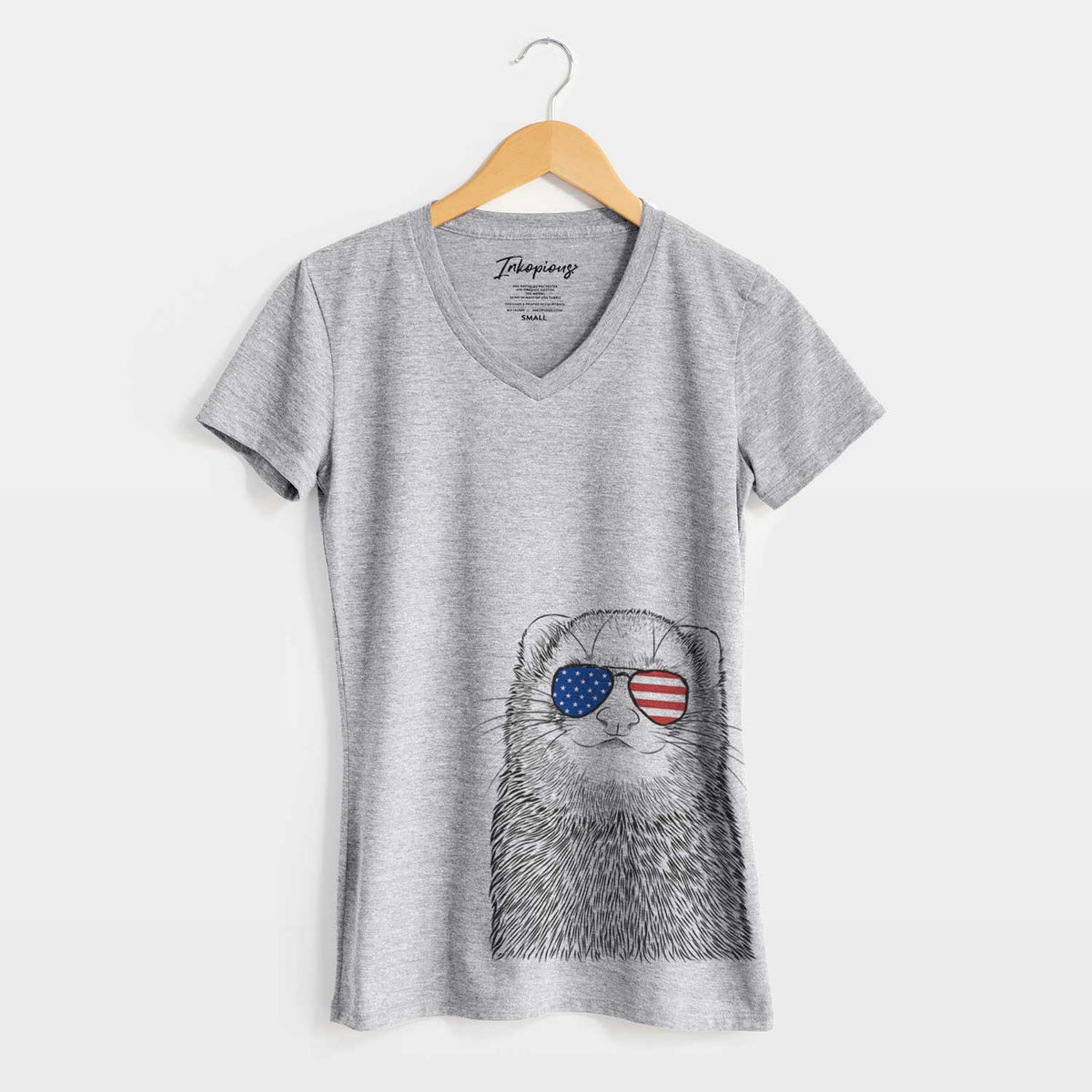 USA Fig the Ferret - Women's Perfect V-neck Shirt