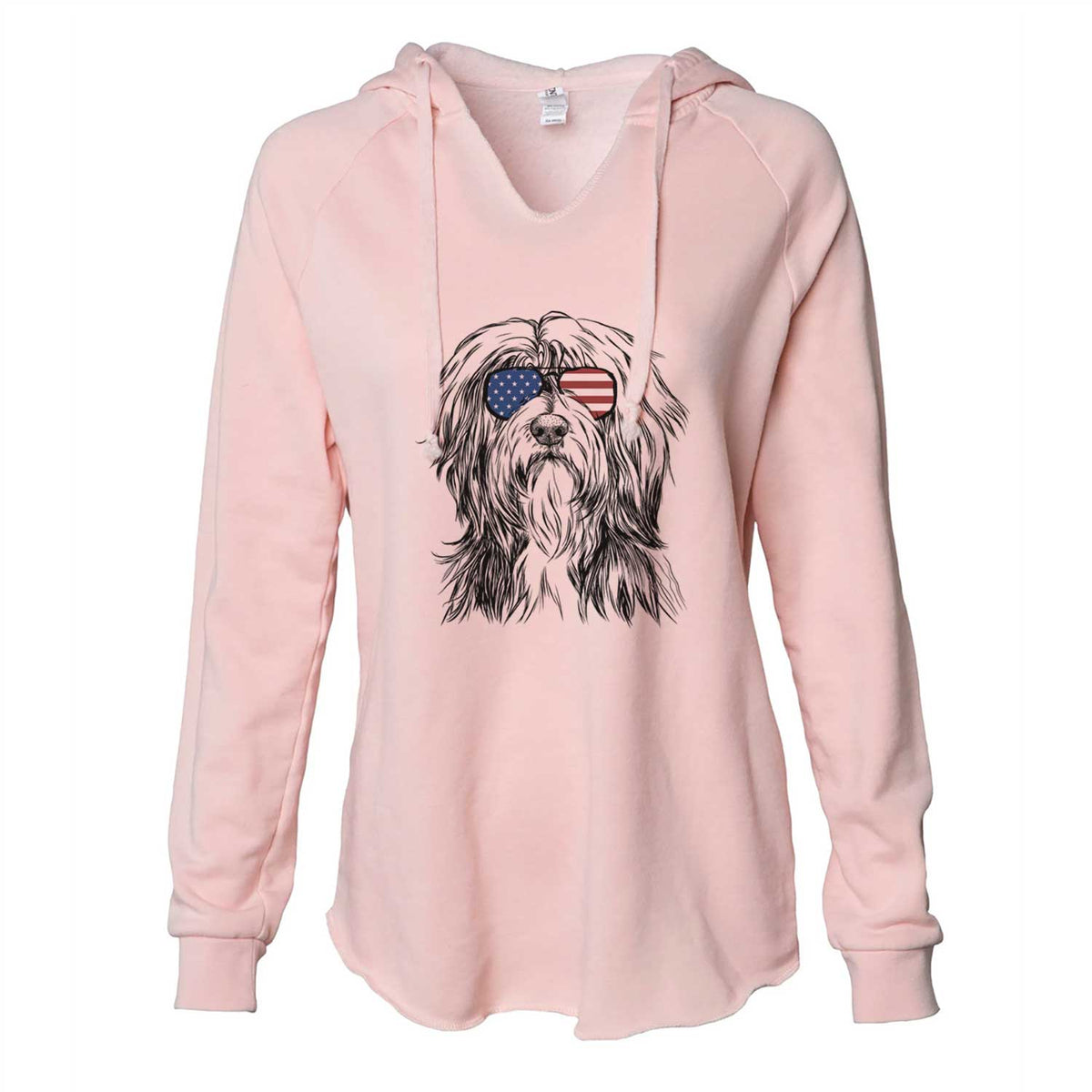 USA Fiji the Polish Lowland Sheepdog - Cali Wave Hooded Sweatshirt