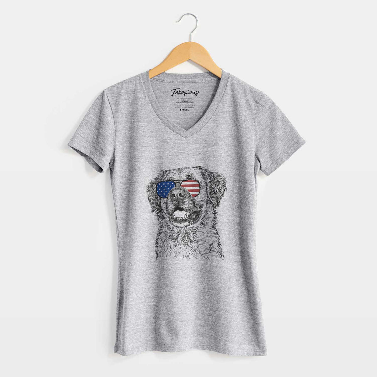 USA Finn the Mixed Breed - Women&#39;s Perfect V-neck Shirt