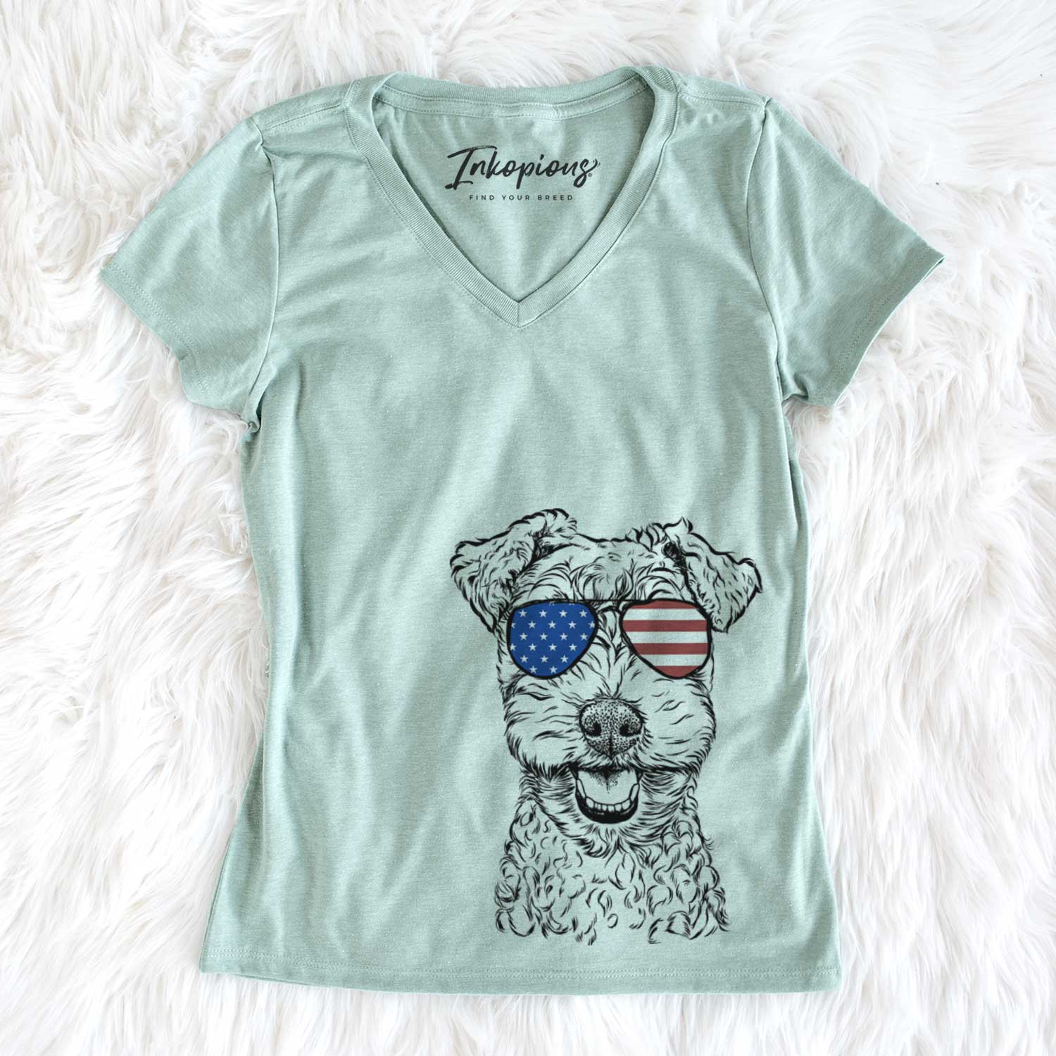 USA Fintan the Irish Troodle - Women's Perfect V-neck Shirt