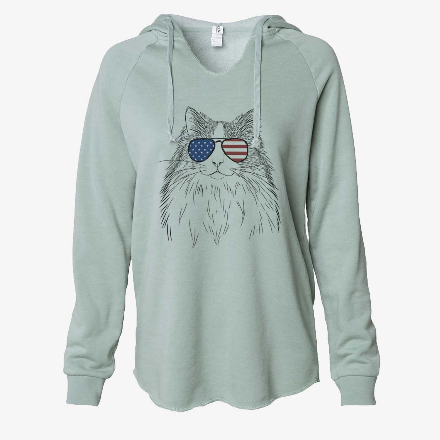 USA Fiona the Ragdoll Cat - Cali Wave Hooded Sweatshirt