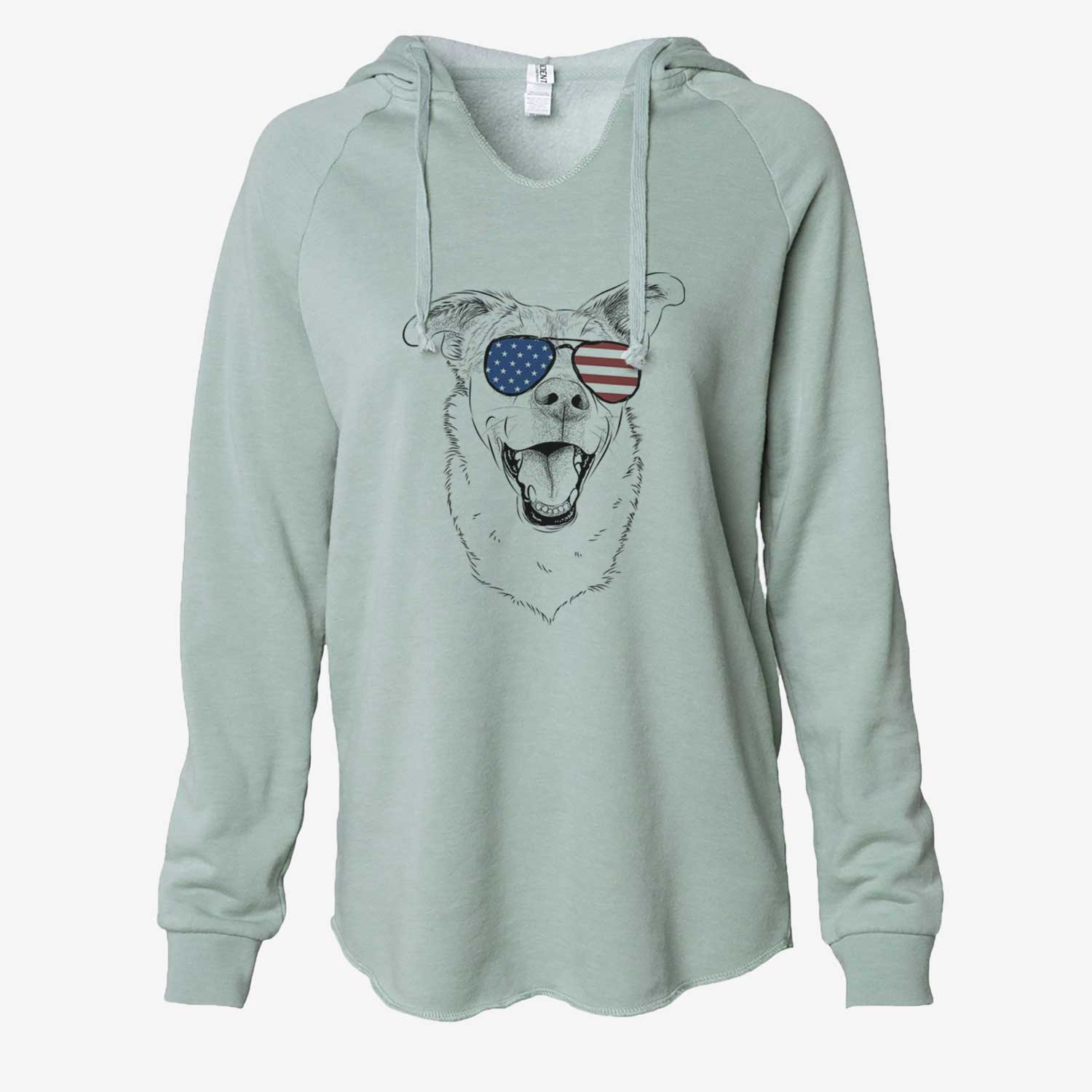 USA Fira the Saint Bernard Husky Mix - Cali Wave Hooded Sweatshirt