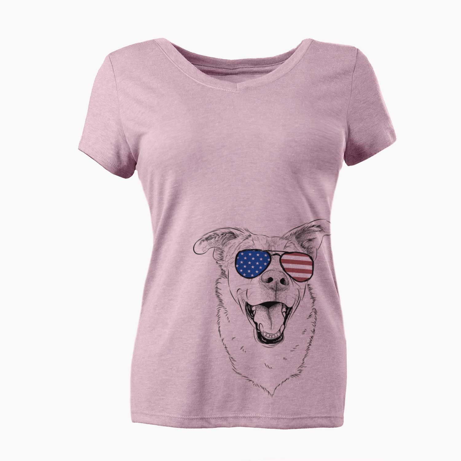 USA Fira the Saint Bernard Husky Mix - Women's Perfect V-neck Shirt