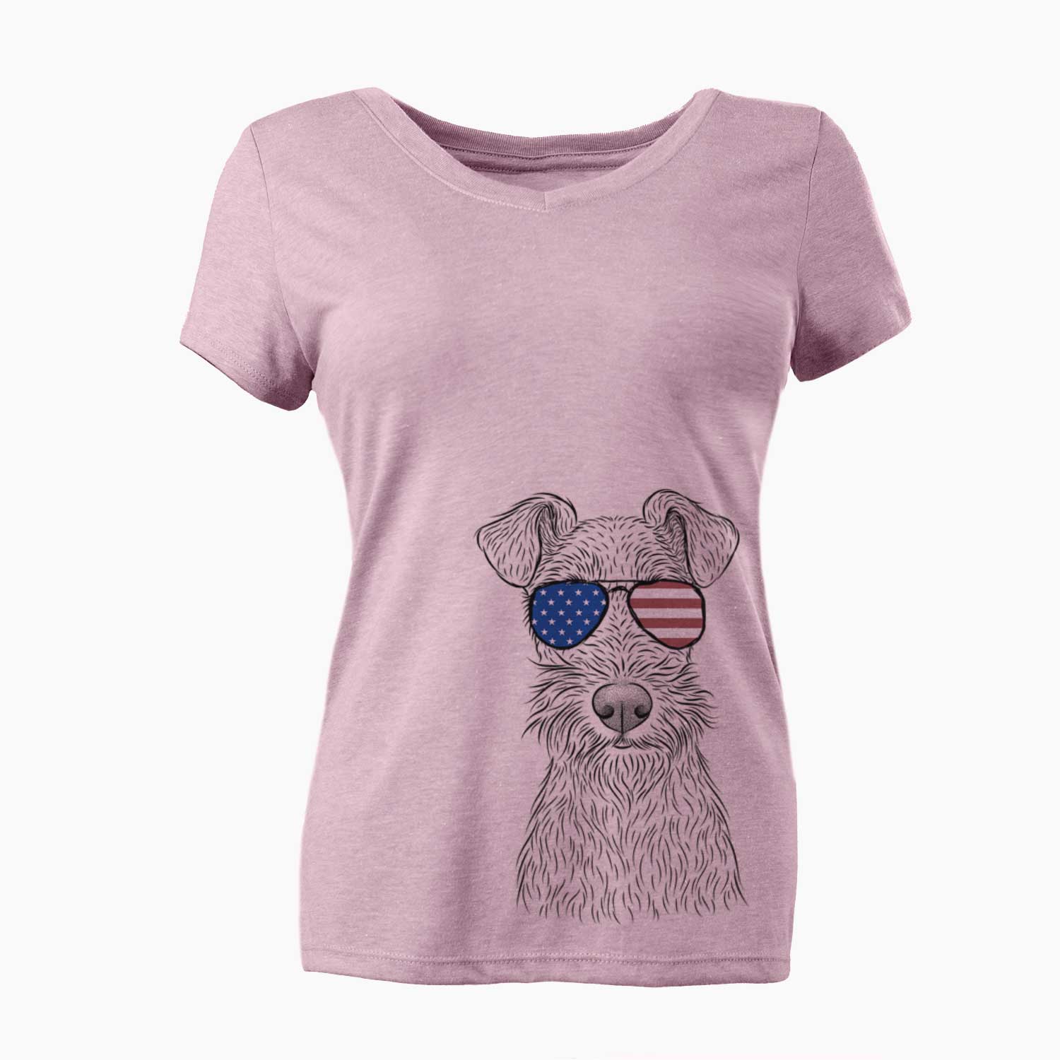 USA Fitz the Wire Fox Terrier - Women's Perfect V-neck Shirt