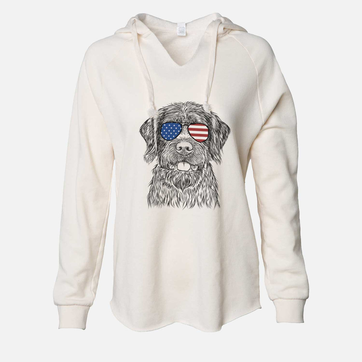 USA Fletcher the Wirehaired Pointing Griffon - Cali Wave Hooded Sweatshirt