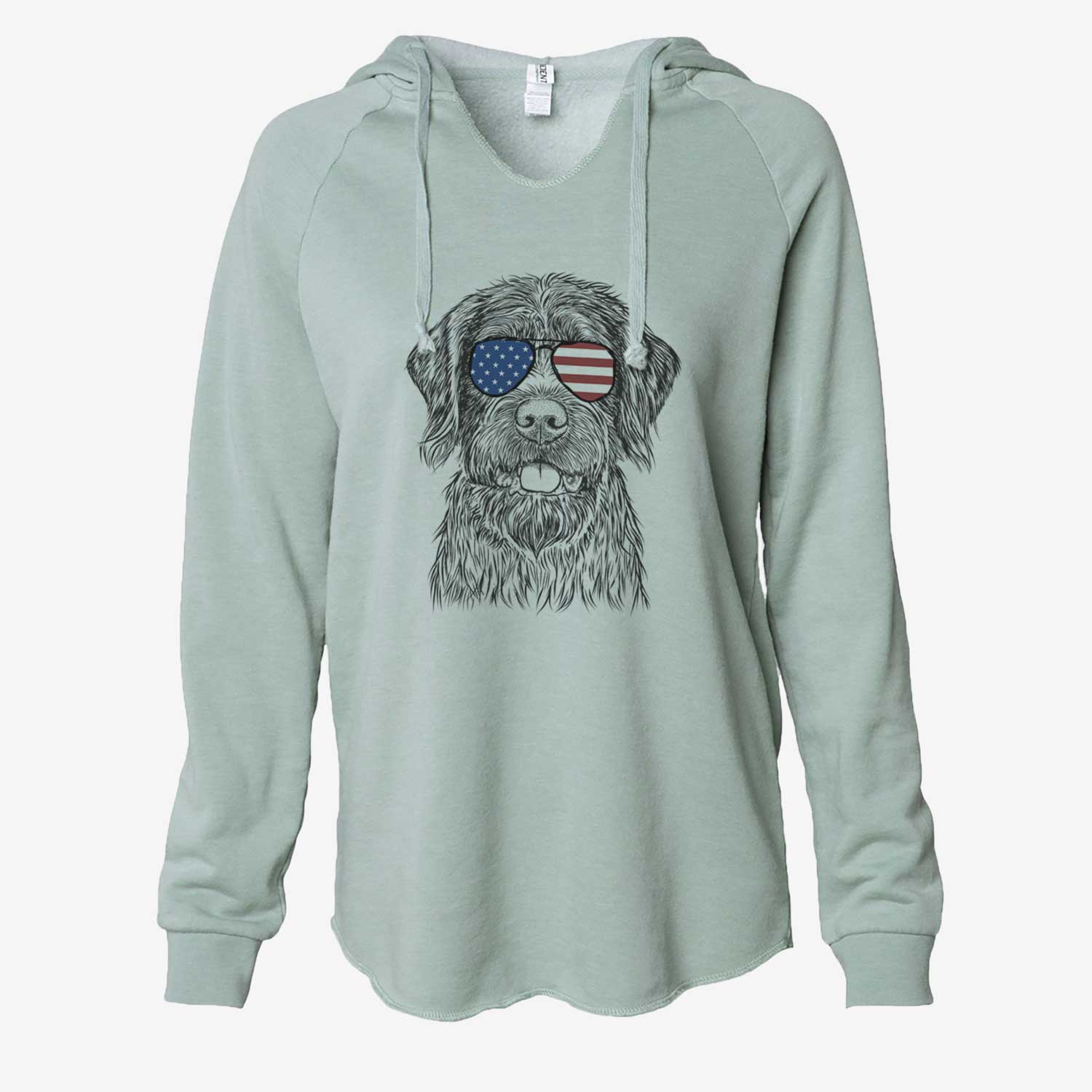 USA Fletcher the Wirehaired Pointing Griffon - Cali Wave Hooded Sweatshirt