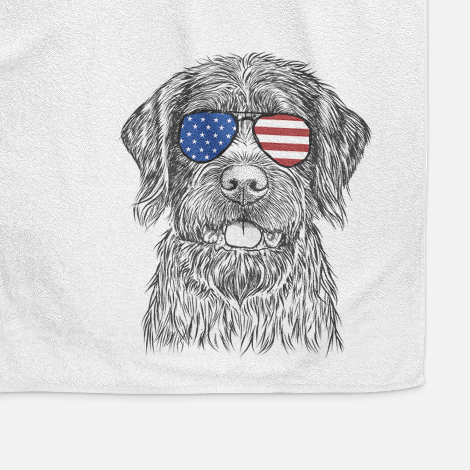 Fletcher the Wirehaired Pointing Griffon Decorative Hand Towel