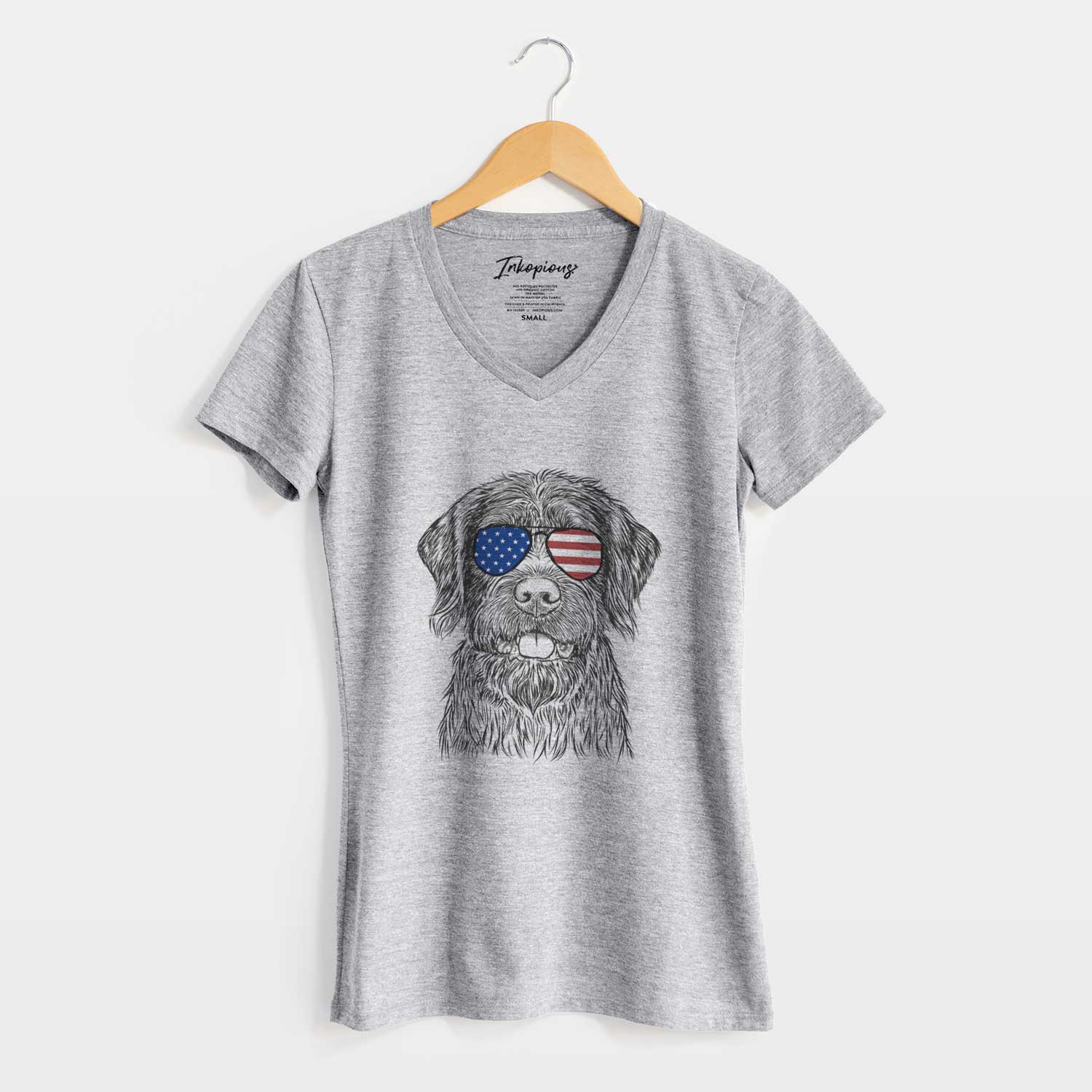 USA Fletcher the Wirehaired Pointing Griffon - Women's Perfect V-neck Shirt