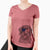 USA Fletcher the Wirehaired Pointing Griffon - Women's Perfect V-neck Shirt