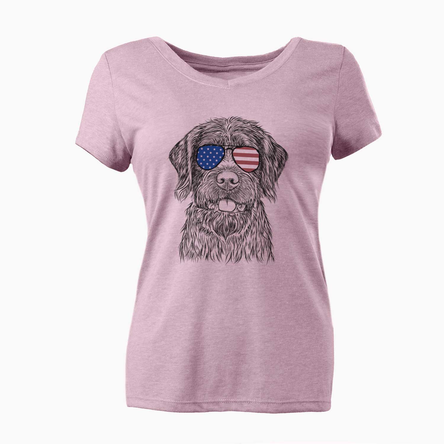 USA Fletcher the Wirehaired Pointing Griffon - Women's Perfect V-neck Shirt