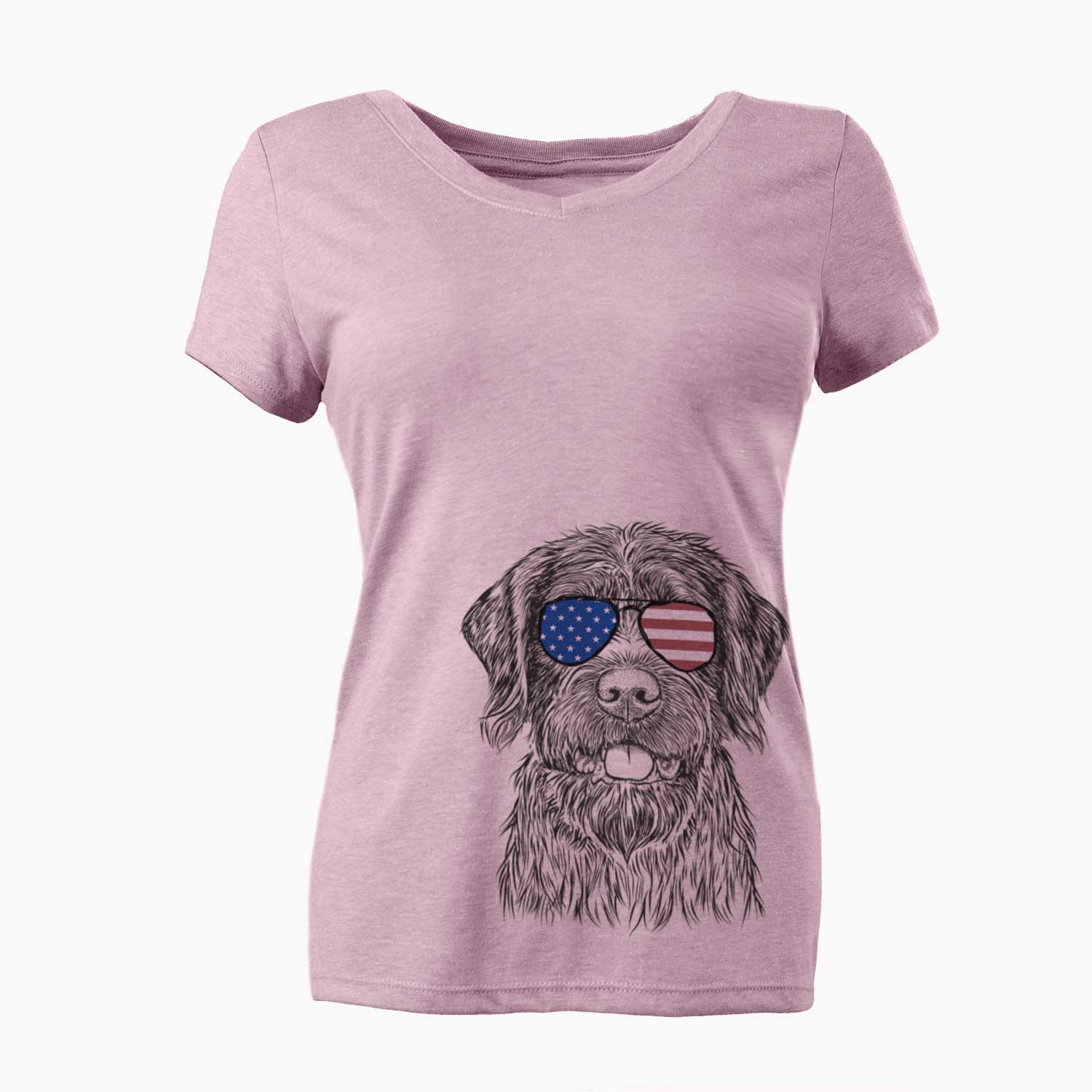 USA Fletcher the Wirehaired Pointing Griffon - Women's Perfect V-neck Shirt