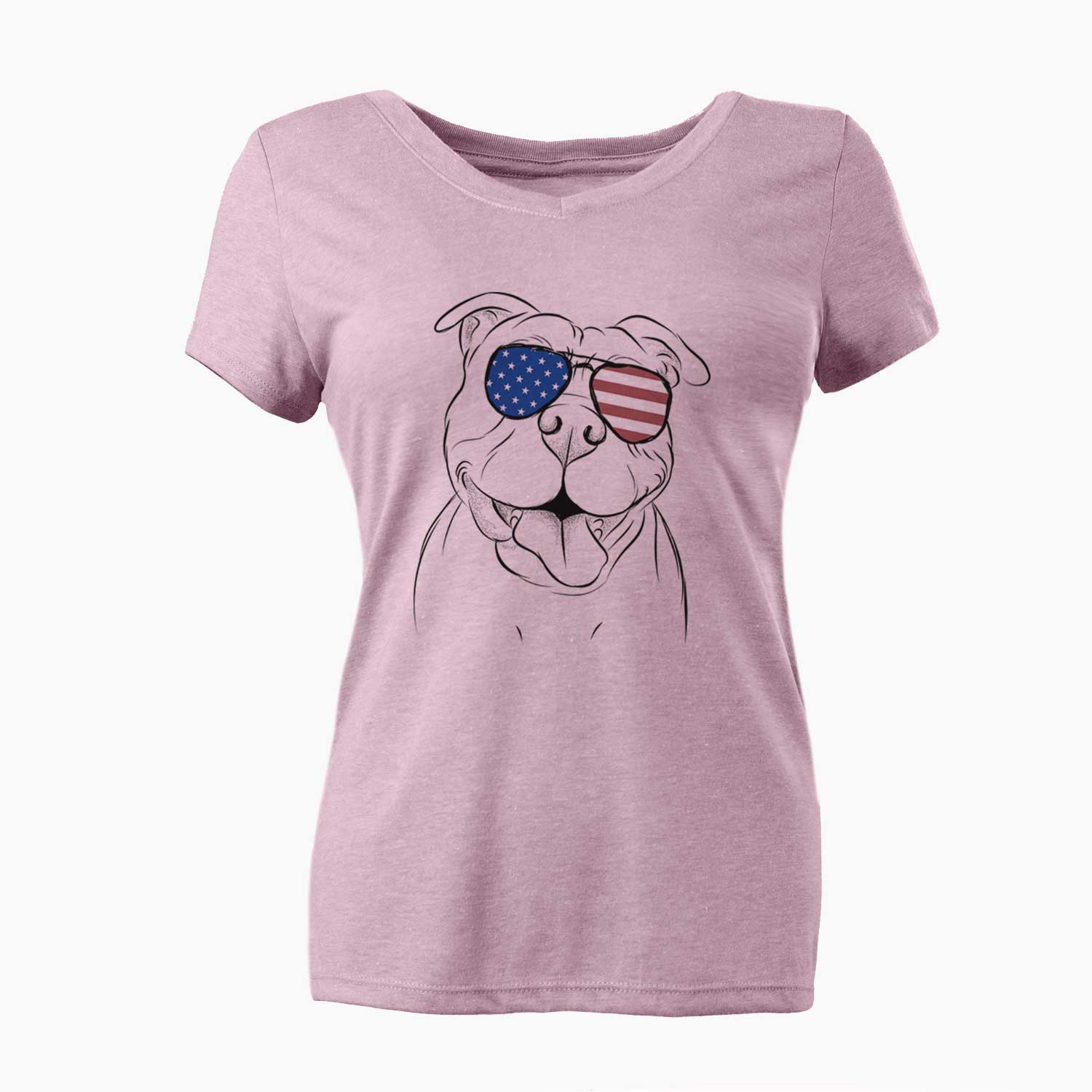 USA Floki the American Bully - Women's Perfect V-neck Shirt